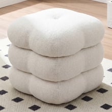Zinnia Chenille Swivel Ottoman